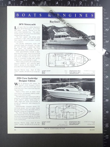 1984 feature on - 1-pg., bayliner